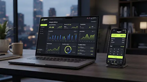 Custom business software built by CivoraX Tech on a laptop and phone